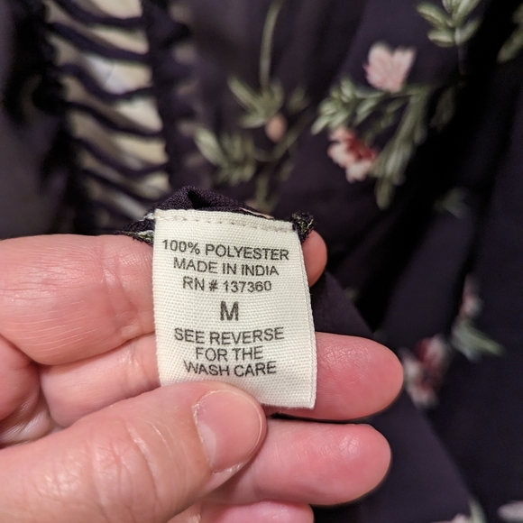 Live 4 Truth Women's Size Medium Sheer Plum Purple Cardigan Swim Cover Floral - Picture 8 of 8